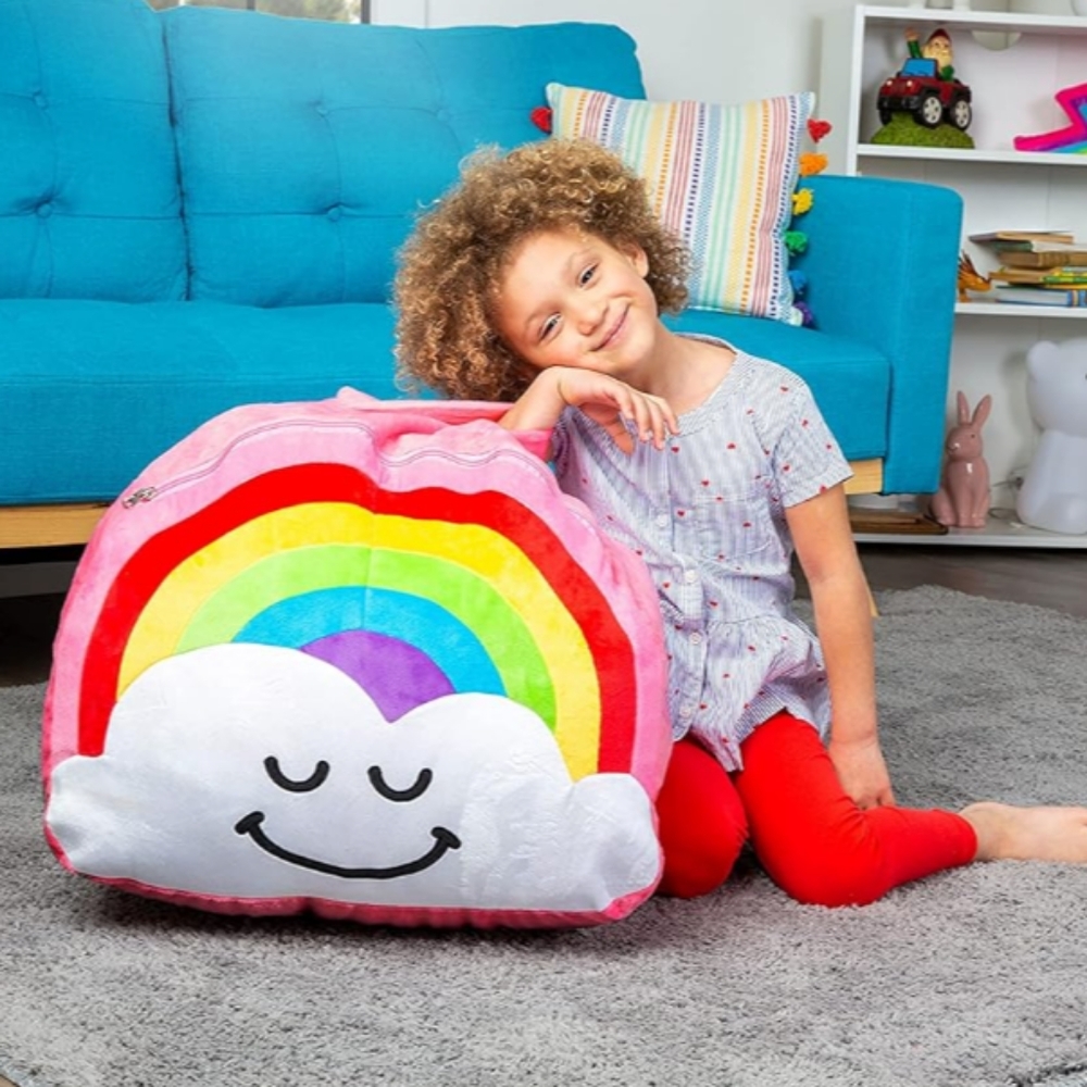 Good Banana Rainbow Toy Storage Bag- Convertible Fill N Chill Bag Comfy Seat
